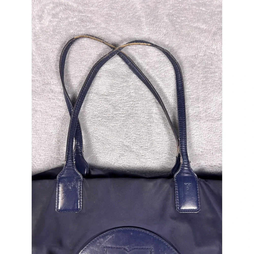 Tory Burch Ella Tote Bag L Blue Womens large